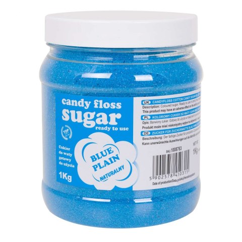 Kolorowy cukier do waty cukrowej niebieski naturalny smak waty cukrowej 1kg Kolorowy cukier do waty cukrowej niebieski naturalny smak waty cukrowej 1kg