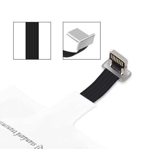 Adapter do bezprzewodowego ładowania Qi Lightning wkładka indukcyjna biały Adapter do bezprzewodowego ładowania Qi Lightning wkładka indukcyjna biały