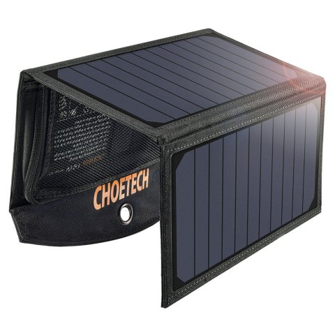 Ładowarka solarna słoneczna USB składana 19W 2xUSB czarna Ładowarka solarna słoneczna USB składana 19W 2xUSB czarna