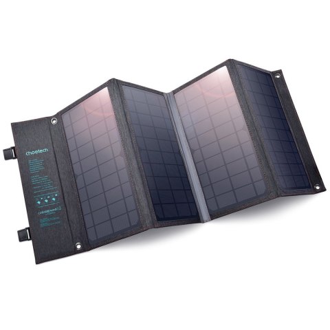 Ładowarka solarna słoneczna turystyczna USB USB C 36W QC PD szara Ładowarka solarna słoneczna turystyczna USB USB C 36W QC PD szara