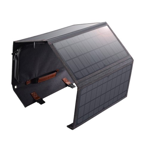 Ładowarka solarna słoneczna turystyczna USB USB C 36W QC PD szara Ładowarka solarna słoneczna turystyczna USB USB C 36W QC PD szara