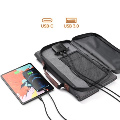 Ładowarka solarna słoneczna turystyczna USB USB C 36W QC PD szara Ładowarka solarna słoneczna turystyczna USB USB C 36W QC PD szara