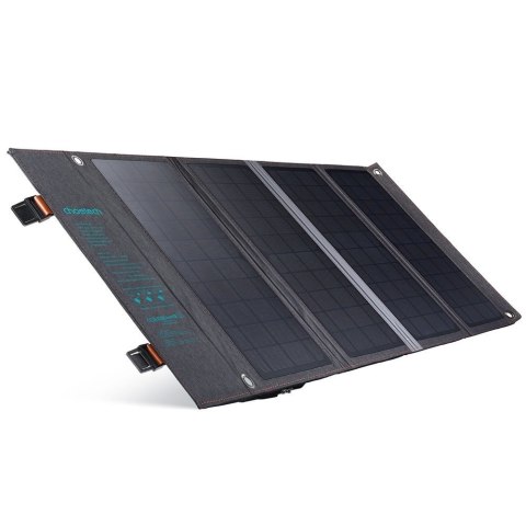 Ładowarka solarna słoneczna turystyczna USB USB C 36W QC PD szara Ładowarka solarna słoneczna turystyczna USB USB C 36W QC PD szara