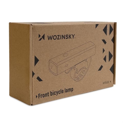 Lampka rowerowa przednia USB białe światło 4 tryby pracy czarna Lampka rowerowa przednia USB białe światło 4 tryby pracy czarna