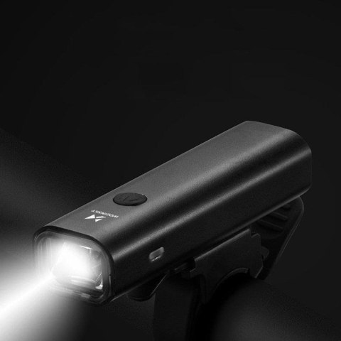 Lampka rowerowa przednia USB białe światło 4 tryby pracy czarna Lampka rowerowa przednia USB białe światło 4 tryby pracy czarna