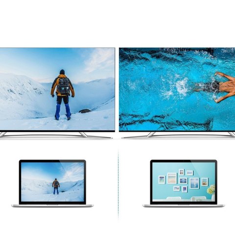 Kabel przewód USB Typ C - HDMI 4K 30Hz 3m czarny Kabel przewód USB Typ C - HDMI 4K 30Hz 3m czarny