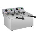 Frytownica podwójna gastronomiczna elektryczna 230 V 2 x 3200W 2 x 8 L