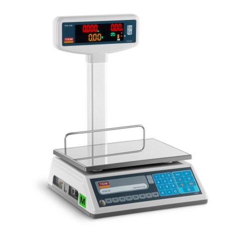 Waga sklepowa cenowa zalegalizowana EGE-LED TEM RS232 30kg / 10g Waga sklepowa cenowa zalegalizowana EGE-LED TEM RS232 30kg / 10g