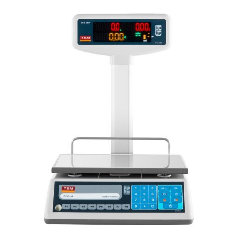 Waga sklepowa cenowa zalegalizowana EGE-LED TEM RS232 30kg / 10g Waga sklepowa cenowa zalegalizowana EGE-LED TEM RS232 30kg / 10g