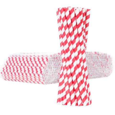 Słomki papierowe BIO ekologiczne PAPER STRAWS 6/205mm - biało-czerwone 500szt. Słomki papierowe BIO ekologiczne PAPER STRAWS 6/205mm - biało-czerwone 500szt.
