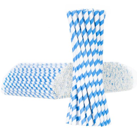 Słomki papierowe BIO ekologiczne PAPER STRAWS grube 8/205mm - biało-niebieskie 500szt. Słomki papierowe BIO ekologiczne PAPER STRAWS grube 8/205mm - biało-niebieskie 500szt.