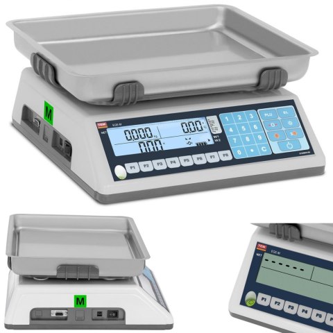 Waga sklepowa handlowa interfejs RS232 PLU 15 kg / 5 g LCD M LEGALIZACJA Waga sklepowa handlowa interfejs RS232 PLU 15 kg / 5 g LCD M LEGALIZACJA