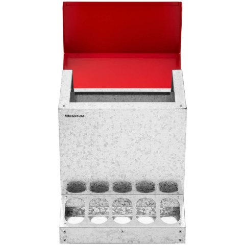 Karmidło karmnik dla kur drobiu zsypowy automatyczny 12 kg 10 otworów Karmidło karmnik dla kur drobiu zsypowy automatyczny 12 kg 10 otworów