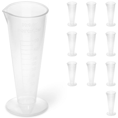 Zlewka laboratoryjna plastikowa z podziałką 50 ml - 10 szt. Zlewka laboratoryjna plastikowa z podziałką 50 ml - 10 szt.