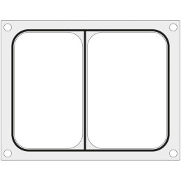 Matryca forma do zgrzewarki Duni DF10 na tackę dwudzielną 227x178 mm - Hendi 805800