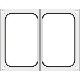 Matryca forma do zgrzewarki MANUPACK 190 na dwie tacki pojemniki 178x113 mm - Hendi 805688