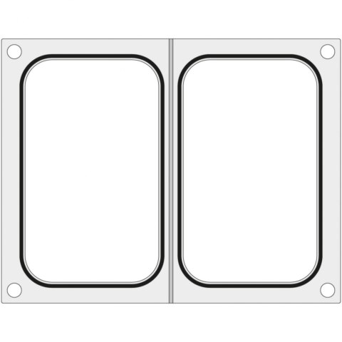 Matryca forma do zgrzewarki MANUPACK 190 na dwie tacki pojemniki 178x113 mm - Hendi 805688