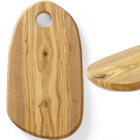 Deska do serwowania z drewna oliwnego z otworem 250 x 165 x 18 mm - Hendi 505229 Deska do serwowania z drewna oliwnego z otworem 250 x 165 x 18 mm - Hendi 505229
