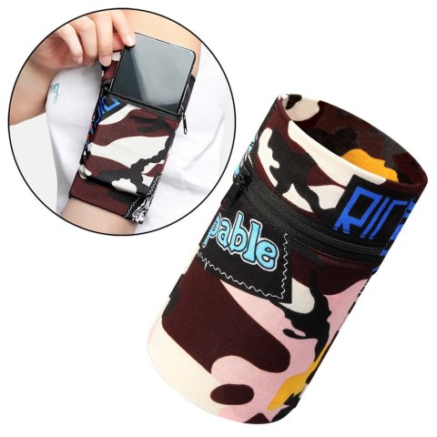 Opaska na ramię do biegania ćwiczeń fitness armband brązowy Opaska na ramię do biegania ćwiczeń fitness armband brązowy
