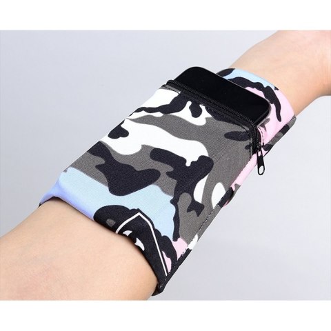 Opaska na ramię do biegania ćwiczeń fitness armband brązowy Opaska na ramię do biegania ćwiczeń fitness armband brązowy
