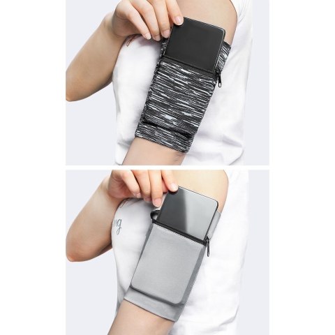Opaska na ramię do biegania ćwiczeń fitness armband brązowy Opaska na ramię do biegania ćwiczeń fitness armband brązowy