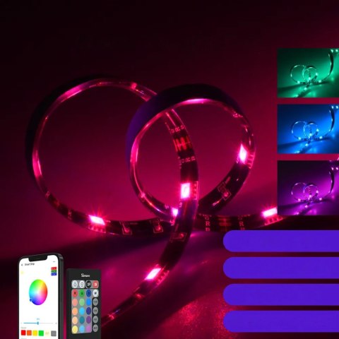 Taśma LED inteligentna wodoodporna RGB pilot zasilacz WiFi 5m Taśma LED inteligentna wodoodporna RGB pilot zasilacz WiFi 5m