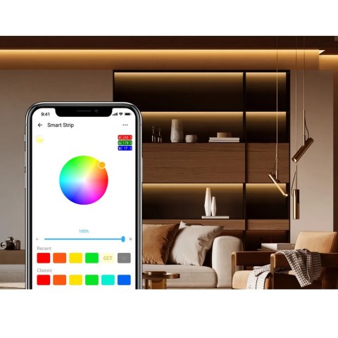 Taśma LED inteligentna wodoodporna RGB pilot zasilacz WiFi 5m Taśma LED inteligentna wodoodporna RGB pilot zasilacz WiFi 5m