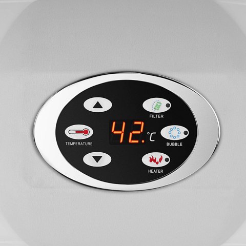 Jacuzzi ogrodowe dmuchane z masażem 4 osobowe 42C 600 l czarno-białe Jacuzzi ogrodowe dmuchane z masażem 4 osobowe 42C 600 l czarno-białe