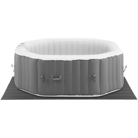 Jacuzzi ogrodowe dmuchane 130 dysz masujących 6 osobowe 910 l szaro - białe Jacuzzi ogrodowe dmuchane 130 dysz masujących 6 osobowe 910 l szaro - białe