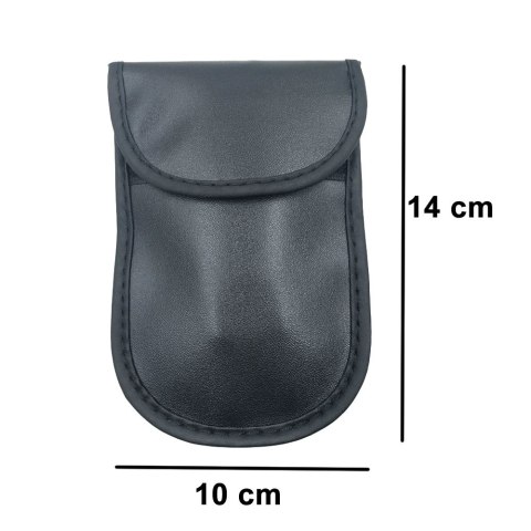 Etui antykradzieżowe na klucze samochodowe klatka Faradaya 14x10cm czarny Etui antykradzieżowe na klucze samochodowe klatka Faradaya 14x10cm czarny