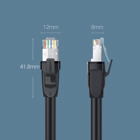 Patchcord kabel przewód sieciowy Ethernet RJ45 Cat 8 T568B 2m Patchcord kabel przewód sieciowy Ethernet RJ45 Cat 8 T568B 2m