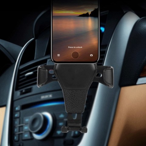 Uchwyt samochodowy do telefonu grawitacyjny na kratkę wentylacyjną nawiew Car Holder H01 czarny Uchwyt samochodowy do telefonu grawitacyjny na kratkę wentylacyjną nawiew Car Holder H01 czarny