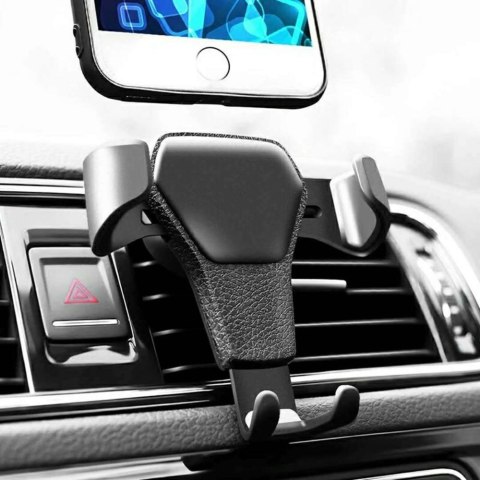 Uchwyt samochodowy do telefonu grawitacyjny na kratkę wentylacyjną nawiew Car Holder H01 czarny Uchwyt samochodowy do telefonu grawitacyjny na kratkę wentylacyjną nawiew Car Holder H01 czarny