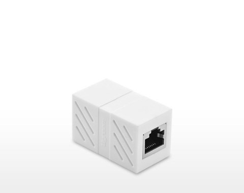 Złączka łącznik kabli sieciowych skrętki RJ45 biały Złączka łącznik kabli sieciowych skrętki RJ45 biały