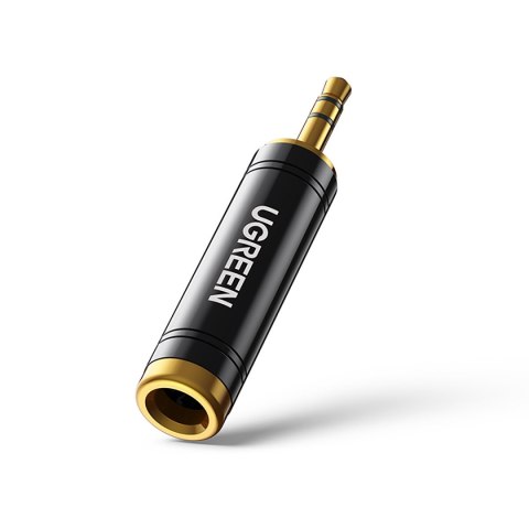 Adapter przejściówka audio 3.5mm (męski) na 6,35mm mini jack (żeński) szary Adapter przejściówka audio 3.5mm (męski) na 6,35mm mini jack (żeński) szary