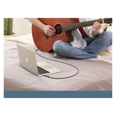 Adapter przejściówka audio 3.5mm (męski) na 6,35mm mini jack (żeński) szary Adapter przejściówka audio 3.5mm (męski) na 6,35mm mini jack (żeński) szary