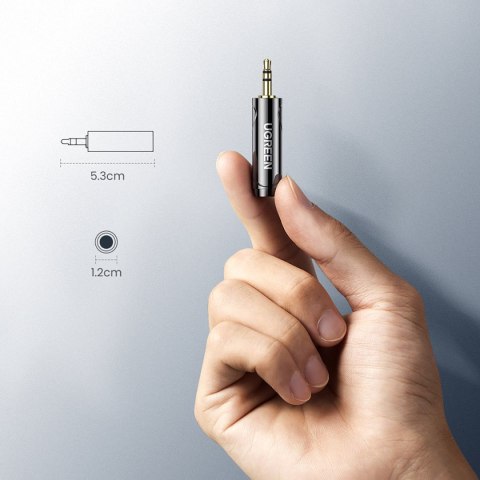 Adapter przejściówka audio 3.5mm (męski) na 6,35mm mini jack (żeński) szary Adapter przejściówka audio 3.5mm (męski) na 6,35mm mini jack (żeński) szary