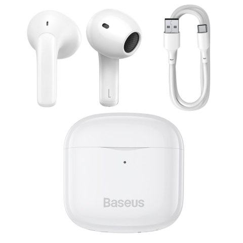 Bezprzewodowe słuchawki Bluetooth 5.0 TWS douszne wodoodporne IP64 E3 biały Bezprzewodowe słuchawki Bluetooth 5.0 TWS douszne wodoodporne IP64 E3 biały