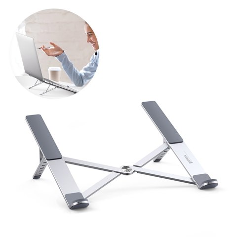 Podstawka pod laptopa składana regulowana srebrny Podstawka pod laptopa składana regulowana srebrny