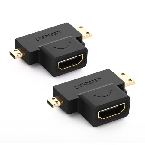 Przejściówka adapter ze złącza HDMI Typ A mini HDMI - micro HDMI Przejściówka adapter ze złącza HDMI Typ A mini HDMI - micro HDMI
