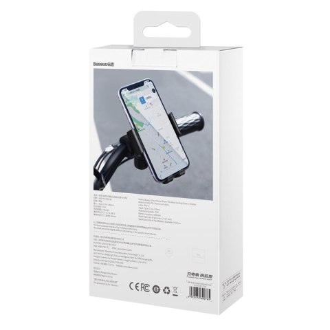 Rowerowy uchwyt na smartfon telefon z ładowarka solarną panelem słonecznym czarny Rowerowy uchwyt na smartfon telefon z ładowarka solarną panelem słonecznym czarny