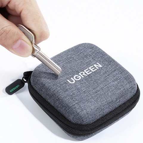 Etui pokrowiec orgaznizer saszetka wielofunkcyjna na akcesoria 6.5x7x4cm szary Etui pokrowiec orgaznizer saszetka wielofunkcyjna na akcesoria 6.5x7x4cm szary