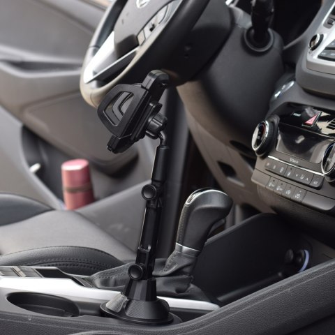 Uchwyt samochodowy do smartfona do miejsca na kubek Cup Holder czarny Uchwyt samochodowy do smartfona do miejsca na kubek Cup Holder czarny