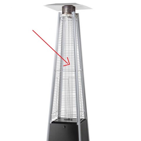 Tuba rura szklana do lampy gazowej grzejnika PIRAMIDA Tuba rura szklana do lampy gazowej grzejnika PIRAMIDA