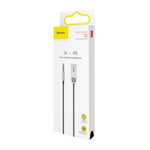 BA01 odbiornik dźwięku Bluetooth 5.0 kabel adapter audio AUX jack czarny BA01 odbiornik dźwięku Bluetooth 5.0 kabel adapter audio AUX jack czarny