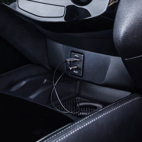 BA01 odbiornik dźwięku Bluetooth 5.0 kabel adapter audio AUX jack czarny BA01 odbiornik dźwięku Bluetooth 5.0 kabel adapter audio AUX jack czarny