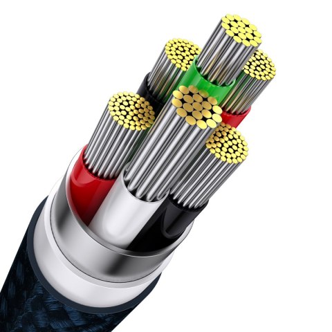 Flash Series II kabel USB USB-C Iphone Lightning microUSB 100W 1.2m niebieski Flash Series II kabel USB USB-C Iphone Lightning microUSB 100W 1.2m niebieski