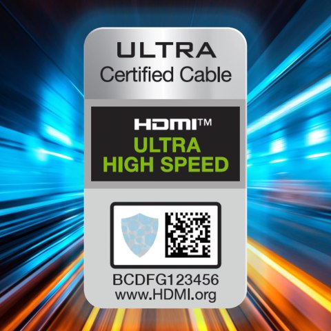 Kabel przewód HDMI 2.1 8K 60 Hz 48 Gbps 4K 120 Hz 2K 144 Hz 5 m srebrny Kabel przewód HDMI 2.1 8K 60 Hz 48 Gbps 4K 120 Hz 2K 144 Hz 5 m srebrny