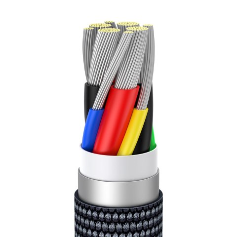 Kabel przewód do szybkiego ładowania i transferu danych USB-C USB-C 100W 2m czarny Kabel przewód do szybkiego ładowania i transferu danych USB-C USB-C 100W 2m czarny