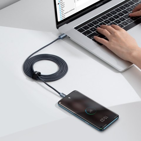 Kabel przewód do szybkiego ładowania i transferu danych USB-C USB-C 100W 2m czarny Kabel przewód do szybkiego ładowania i transferu danych USB-C USB-C 100W 2m czarny